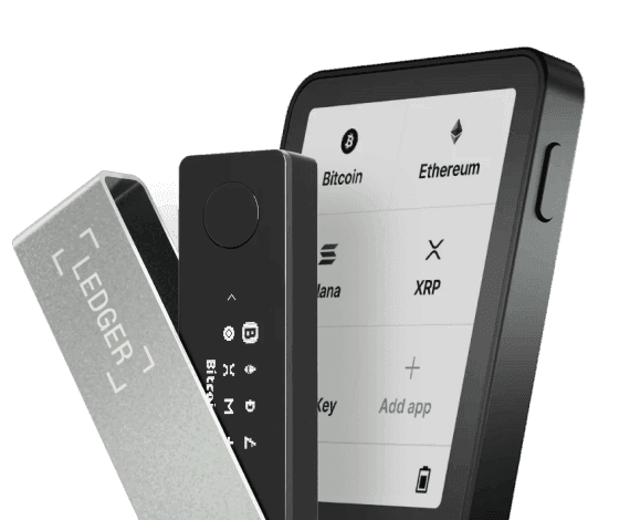Ledger device showing home page screen