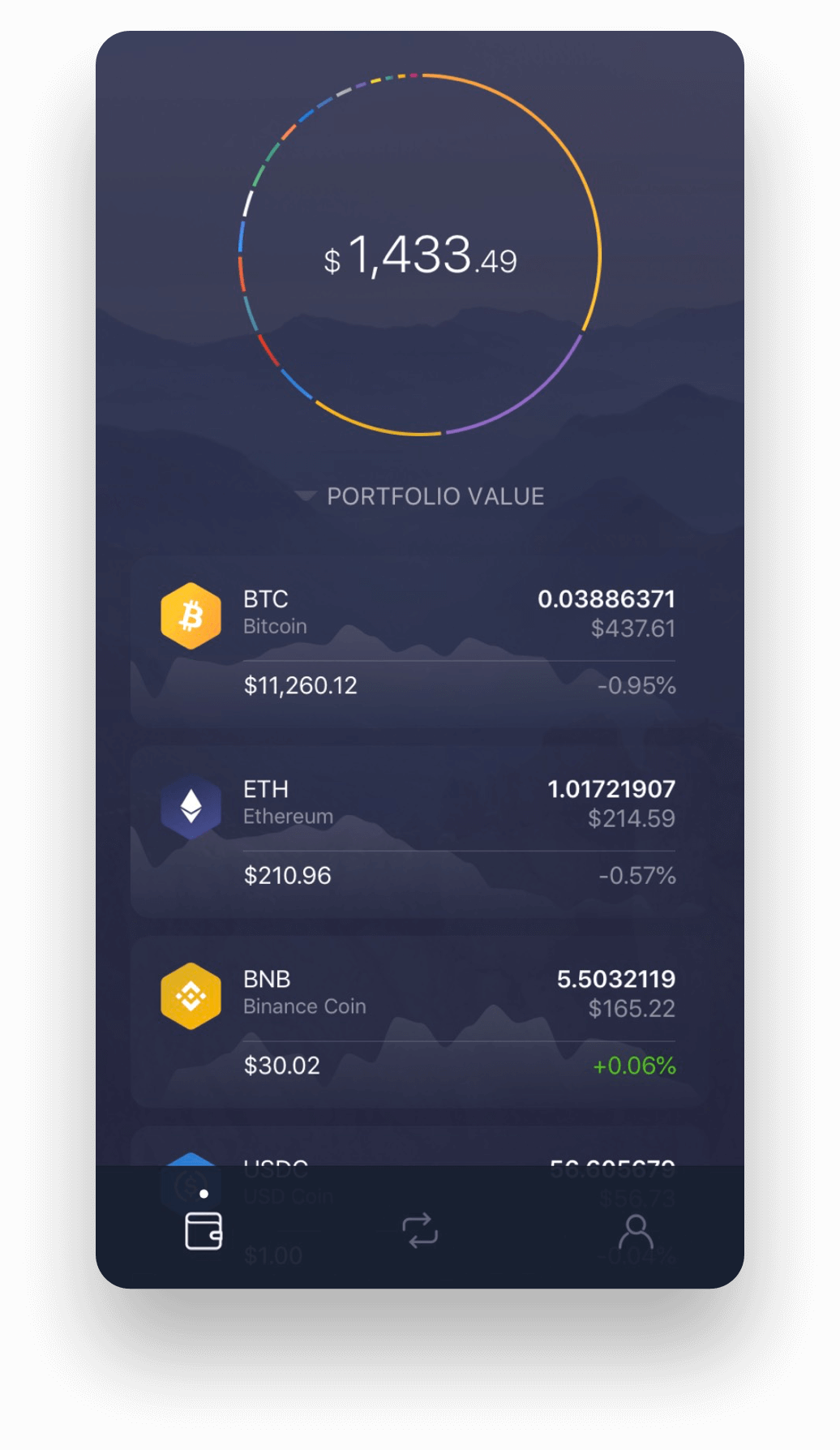 Experience Binance Coin on Exodus Mobile