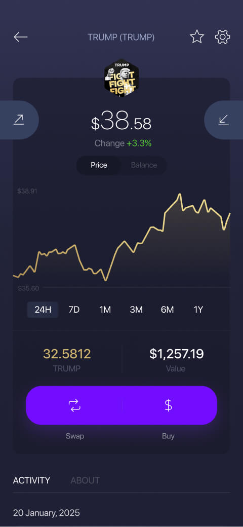Exodus Official Trump Coin Mobile Wallet