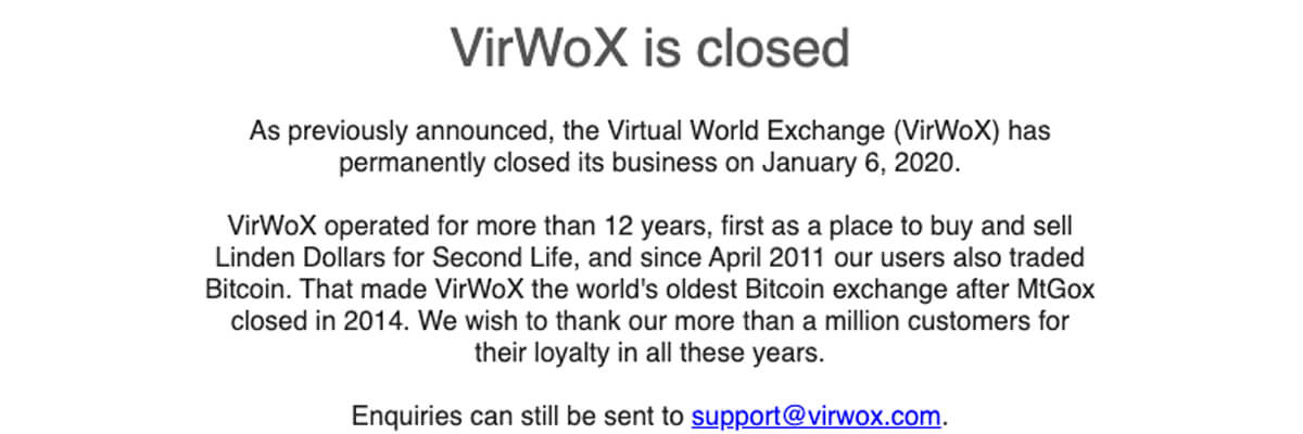 virwox paypal method for bitcoin no longer working since virwox is now closed