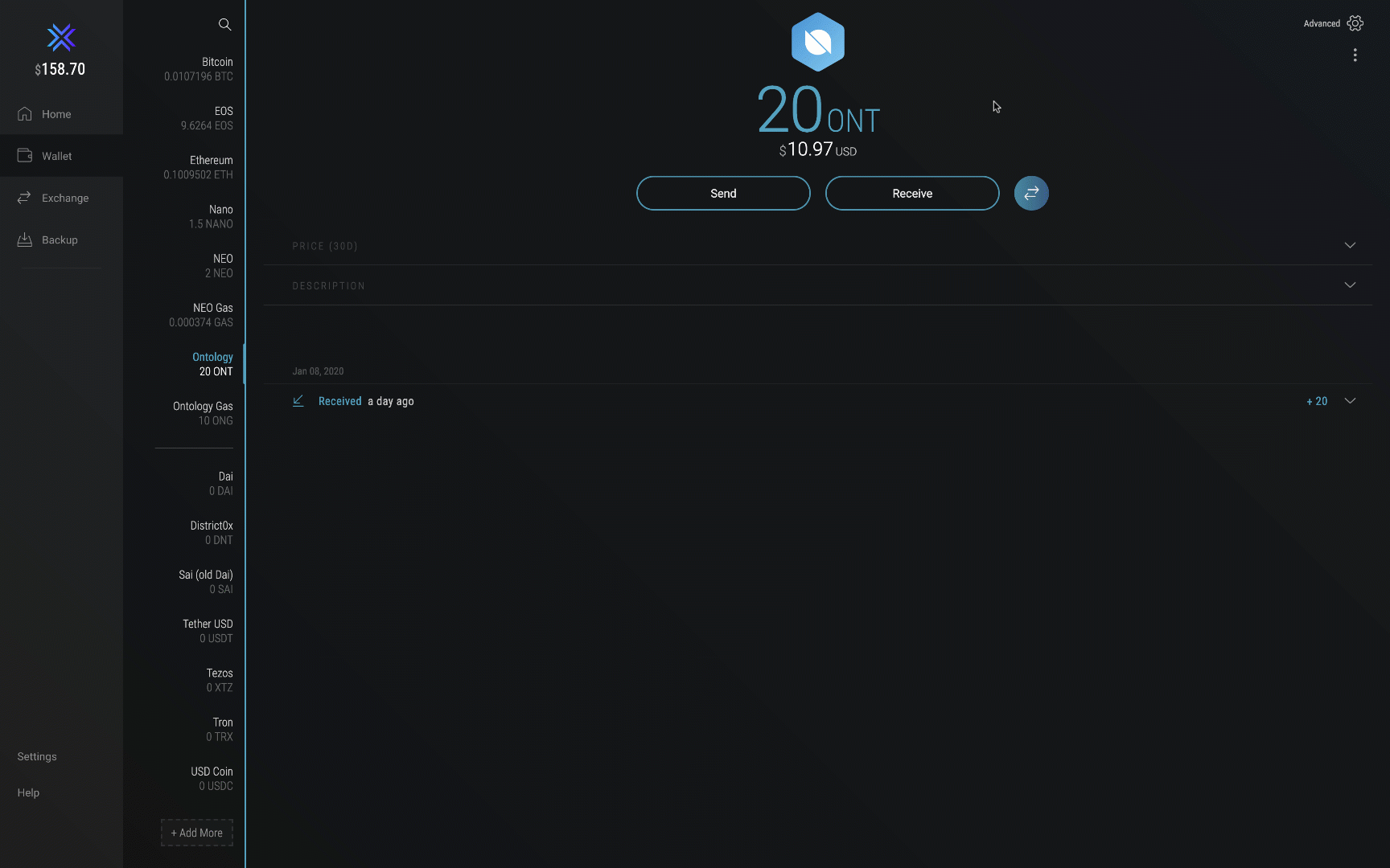 ontology gas crypto passive income using exodus wallet
