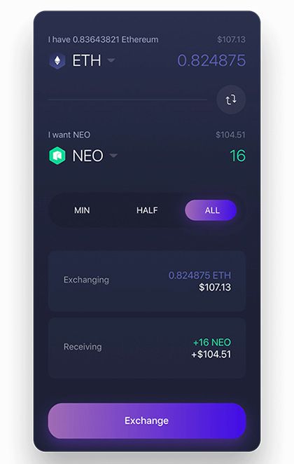 how to buy neo coin exodus mobile