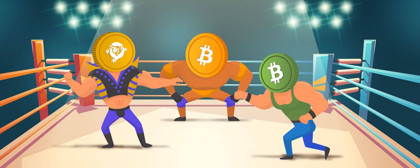 BTC vs. BCH vs. BSV