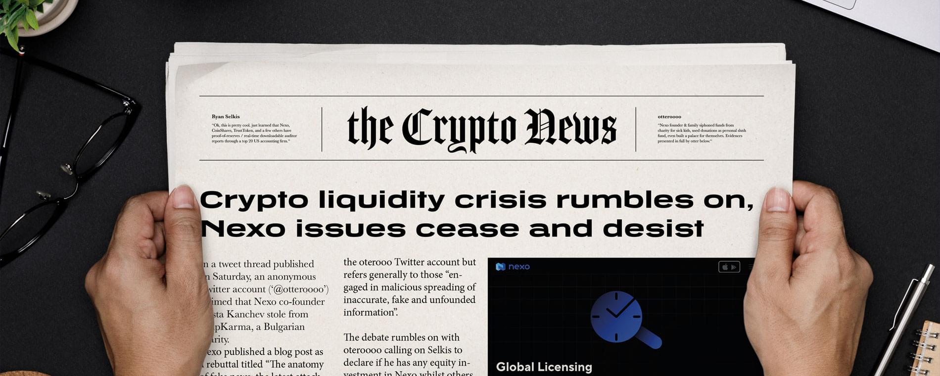 Crypto liquidity crisis rumbles on, Nexo issues cease and desist