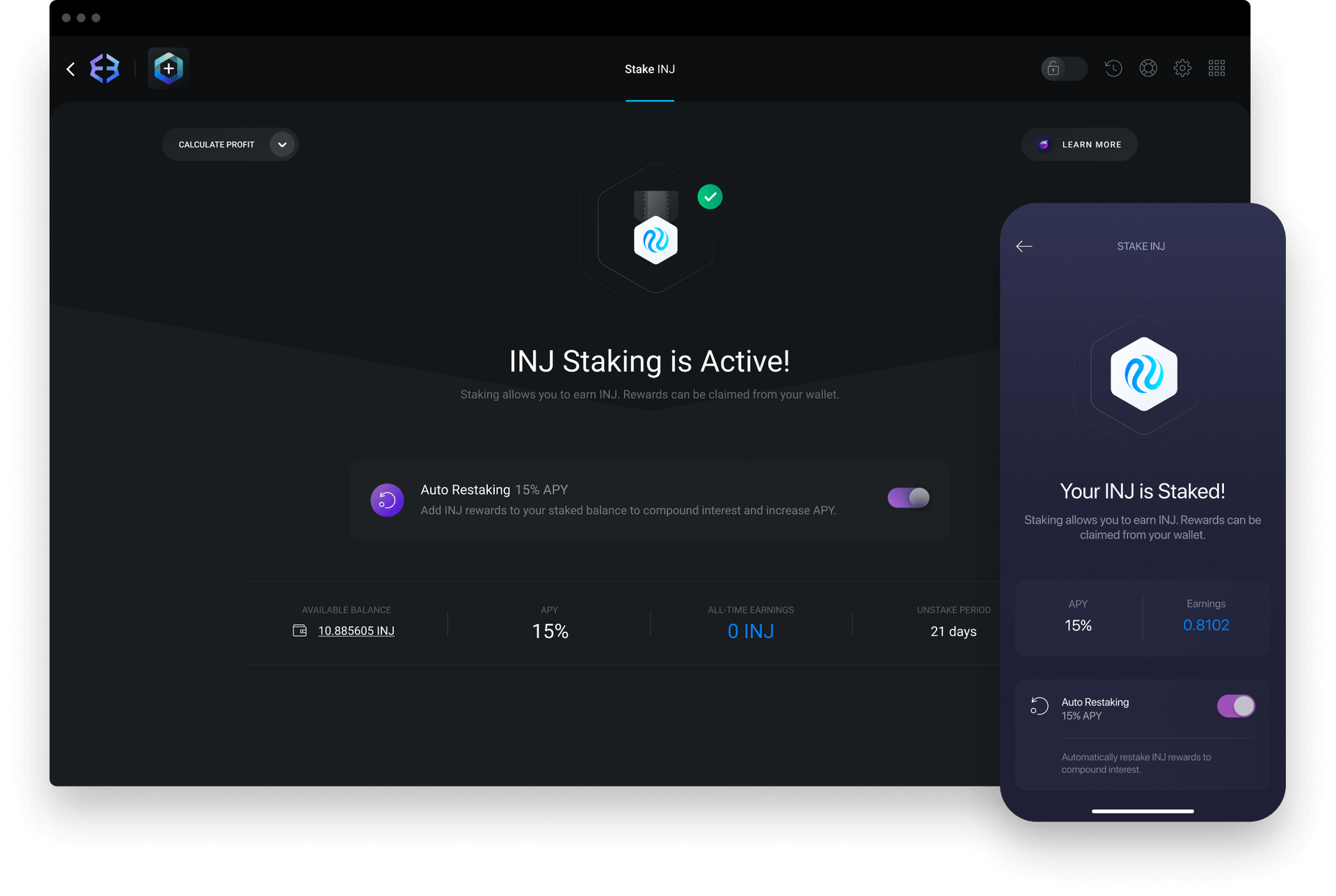Set & forget with Auto Restaking. Earn more, pay less.